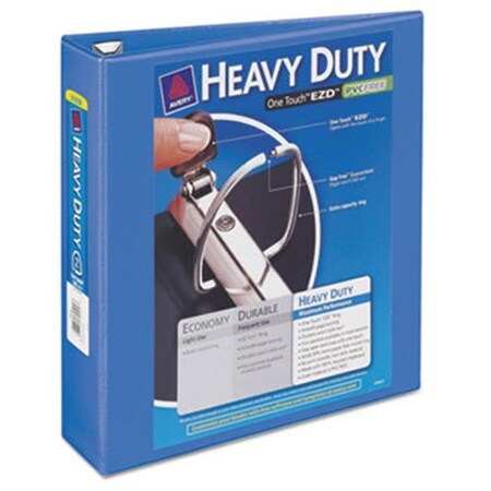 Avery Dennison Avery-Dennison 17597 Heavy-Duty View Binder with Locking 1-Touch EZD Rings; Periwinkle - 2 in. 17597